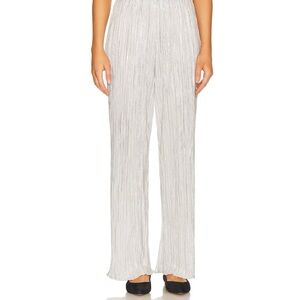 NWT Alembika Relaxed Wide Leg Pants Silver Crinkle 20 Toni Plus New Textured 7